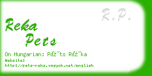 reka pets business card